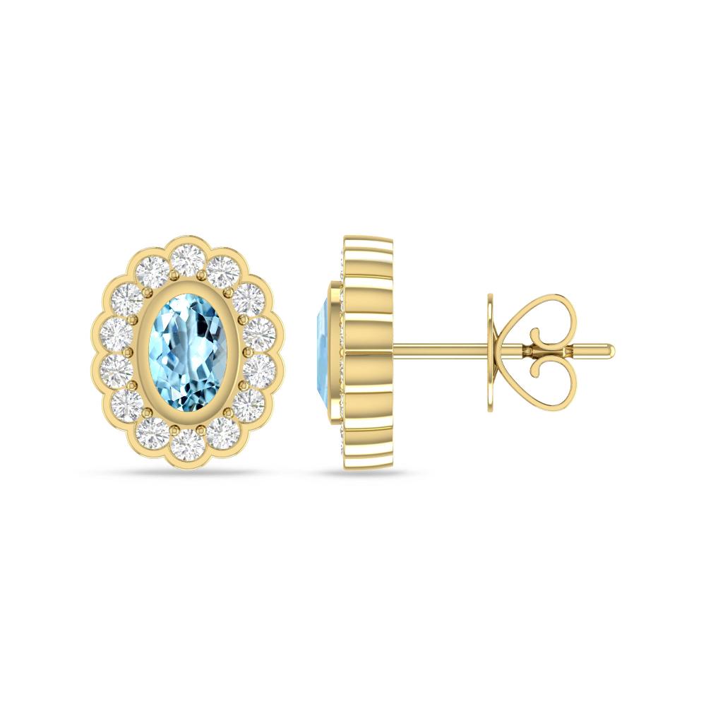 Yellow Gold - Aquamarine